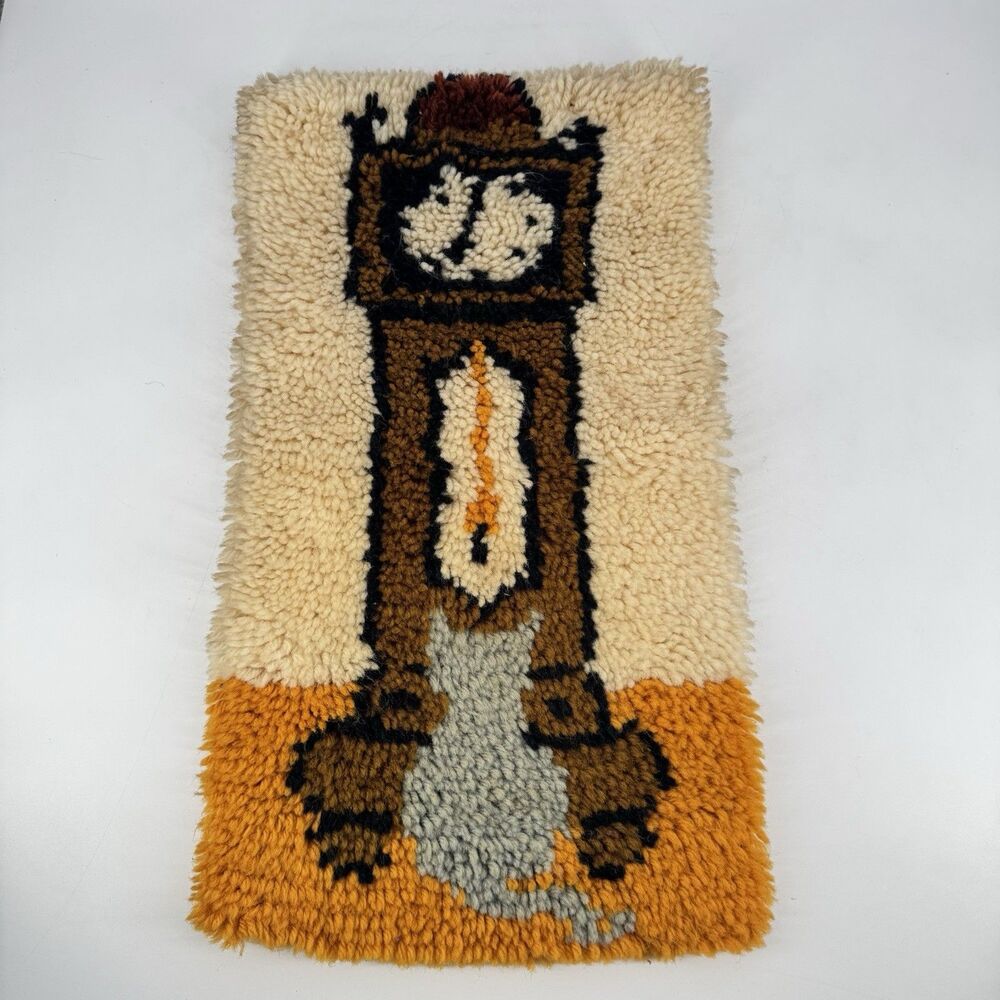 Vintage Handwoven Wall Hanging Tapestry Folk Art Textile 22x12
